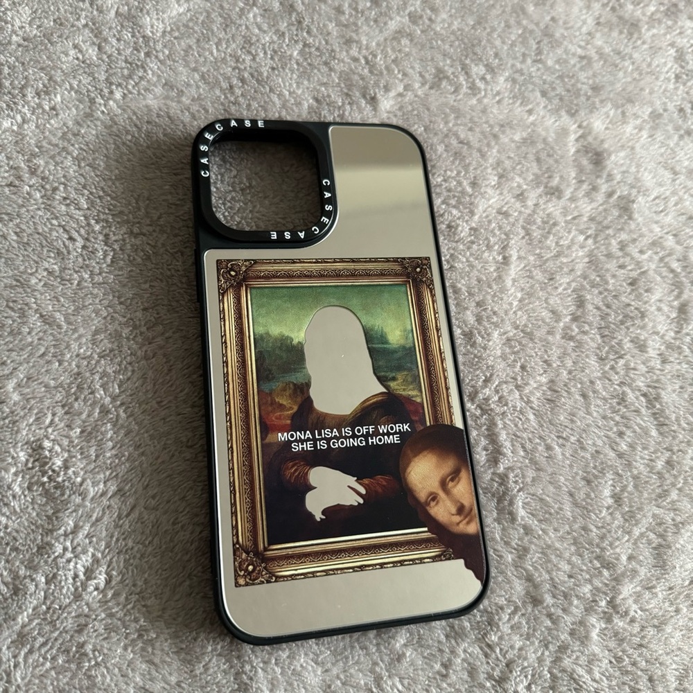 Black Mona Lisa Mirror iPhone 13 Pro Max Case